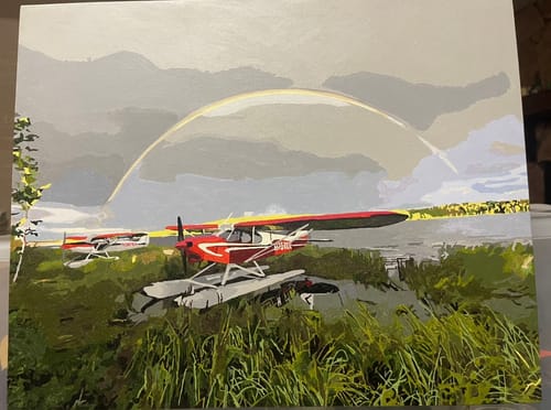 Customer photo review of Custom Paint by Numbers Kit for Personalized Artwork