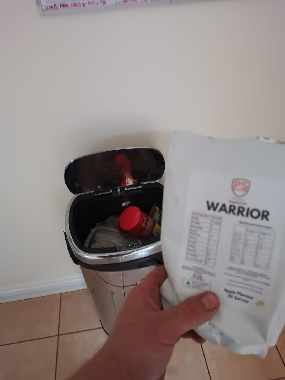 Customer photo review of Warrior High-Stimulant Pre-workout