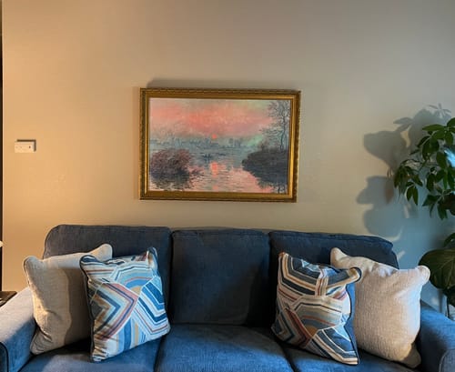 Customer photo review of Sun Setting on the Seine at Lavacourt (1880) by Claude Monet