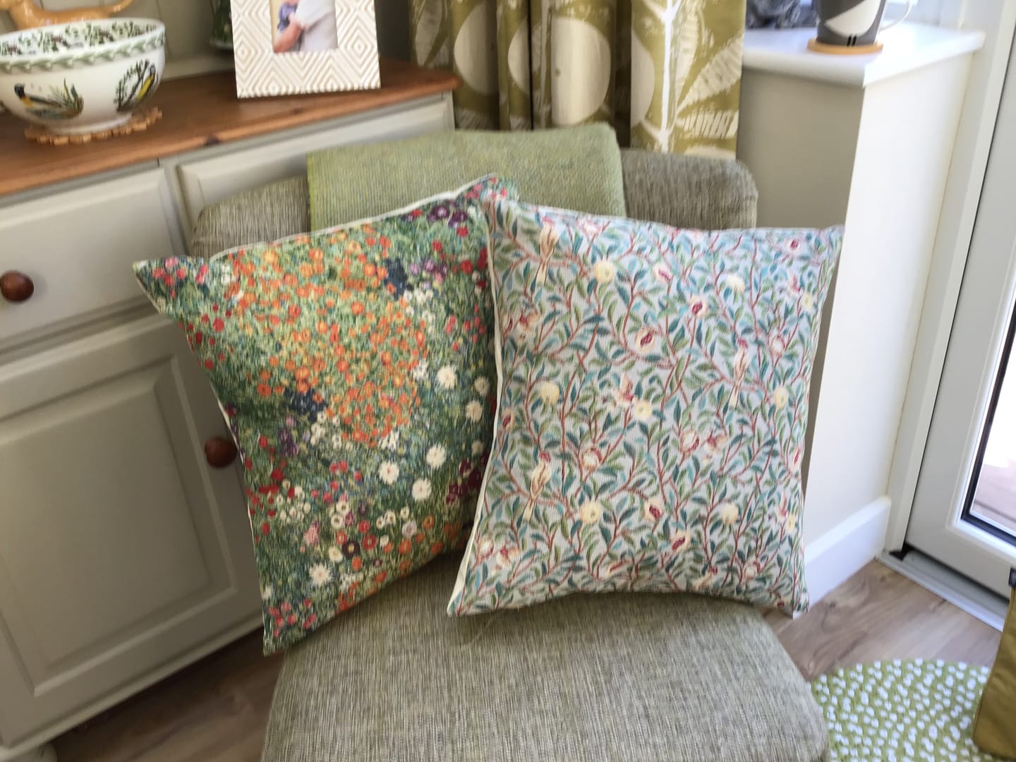 Customer photo review of Monet Flower Garden Tapestry Fabric