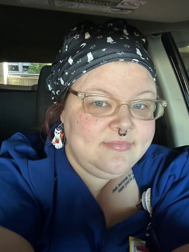 Customer photo review of Scrub Hat - Black Cats