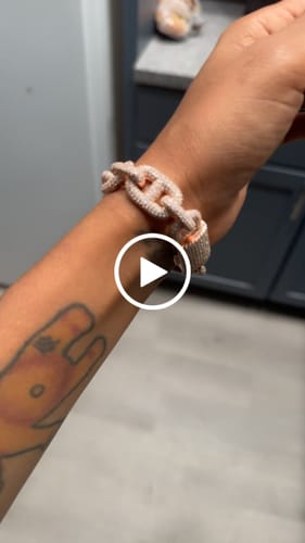 Customer video review of 16MM Moissanite Mariner Link Bracelet 14K Gold