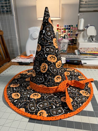 Customer photo review of Spellbound Quilted Witch Hat Sewing Pattern | Printed Pattern