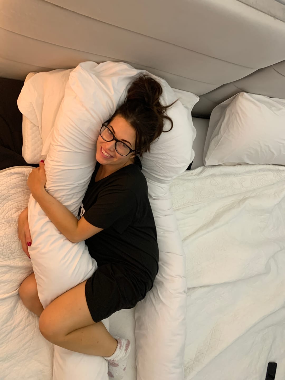 Customer photo review of Full Body Pregnancy Pillow – Extra-Long 12ft U-Shaped Maternity Support