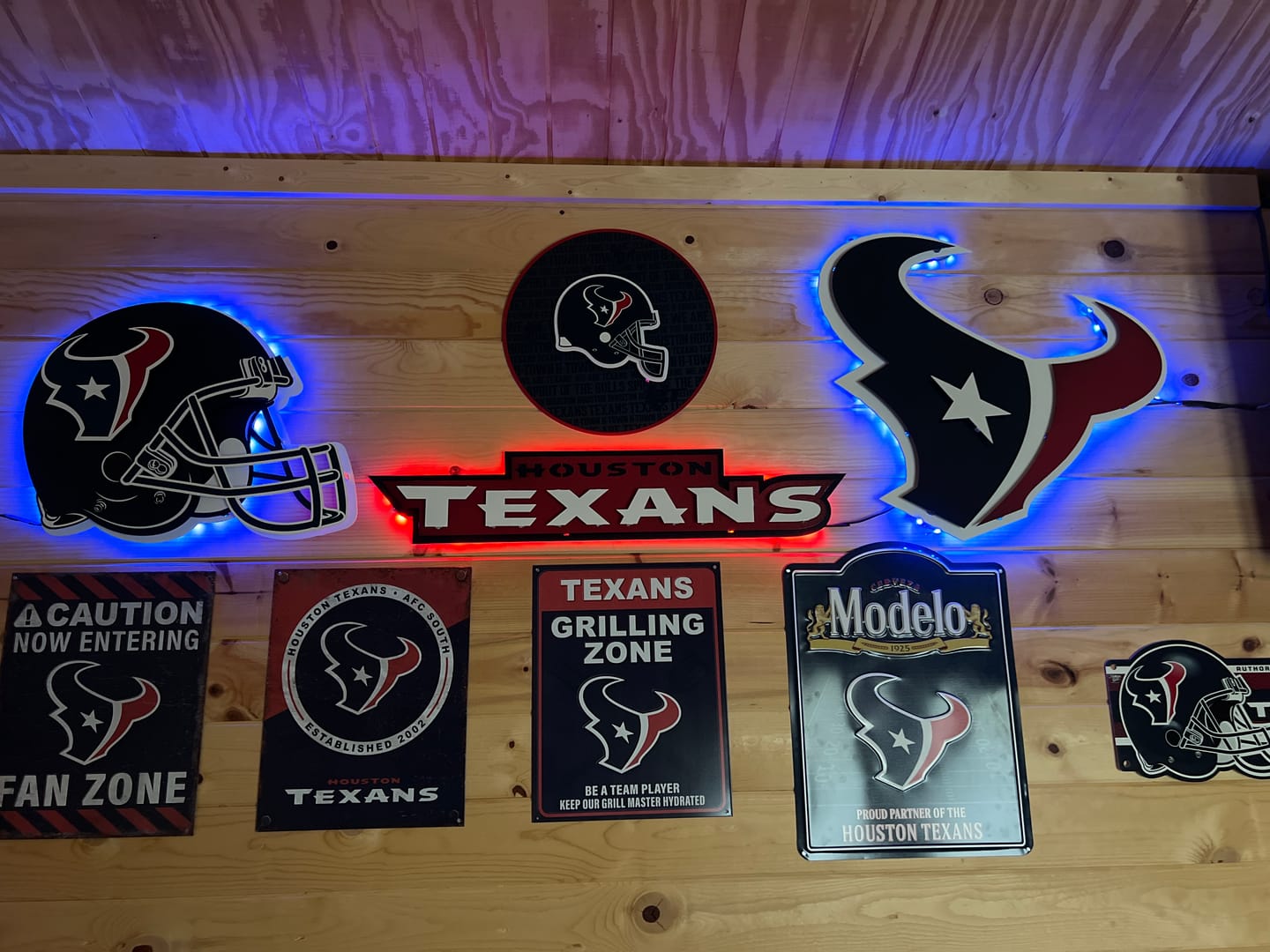 Customer photo review of BLITZ Collection - 8 Layer Houston Texans Helmet 3D Vintage Metal Wall Art