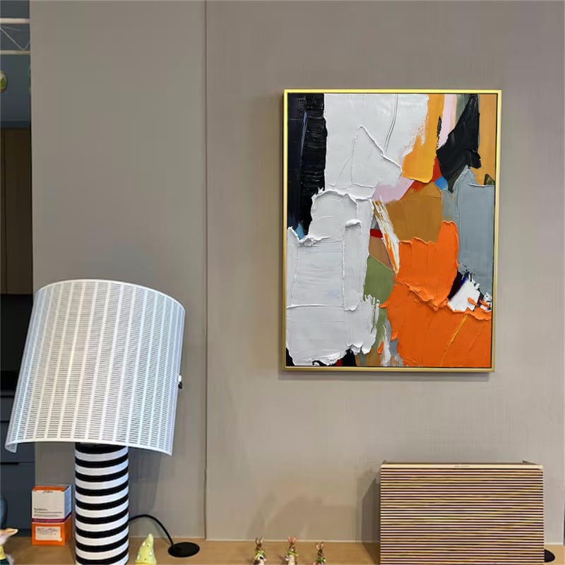 Customer photo review of Abstract Textured Painting Canvas #AT002