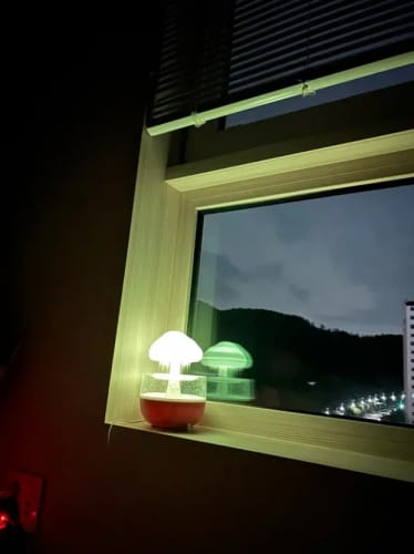Customer photo review of Mushroom Rain Cloud Humidifier Colorful Raindrop