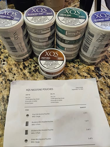 Customer photo review of Blueberry Mint Nicotine Pouches