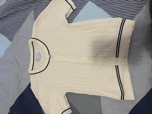 Customer photo review of Crew Neck Knitted Cardigan