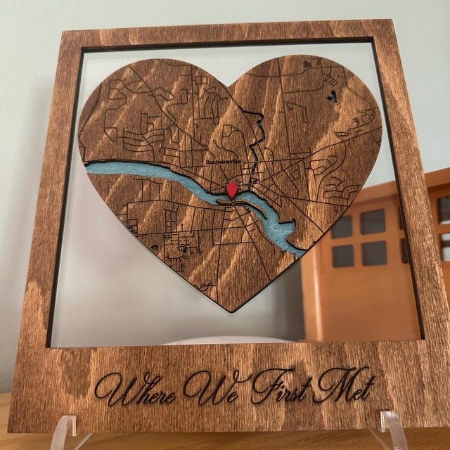 Customer photo review of Where It All Began 3D Wooden Location/City Map