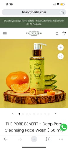 Customer photo review of THE PORE BENEFIT - Deep Pore Cleansing Face Wash (150 ml)