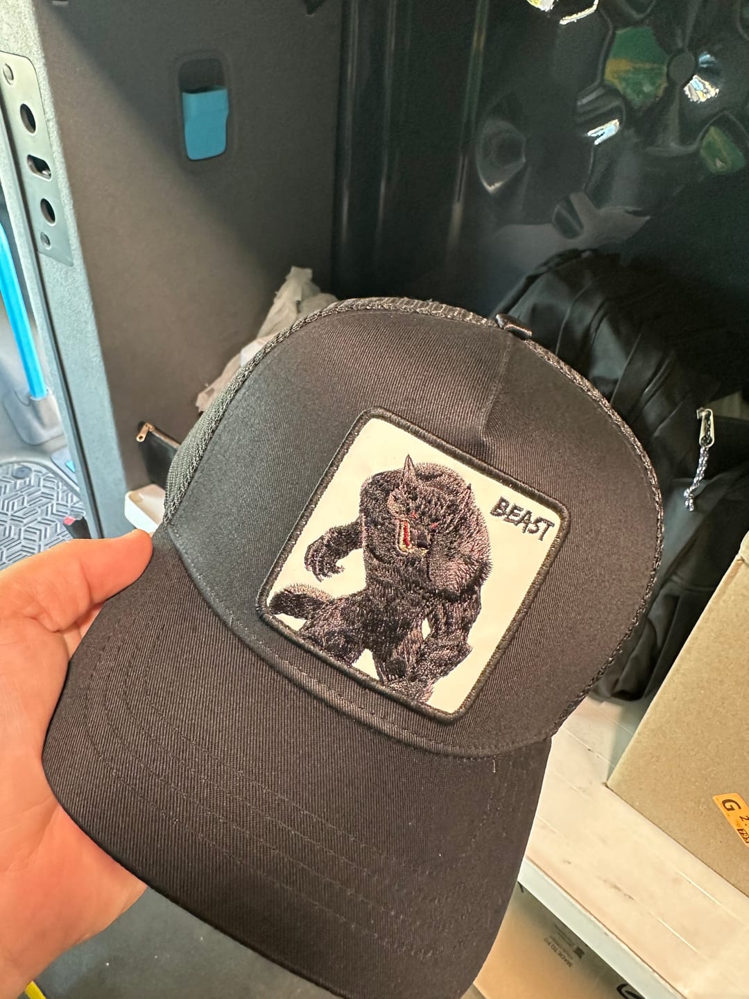 Customer photo review of Werewolf "beast" Trucker hat