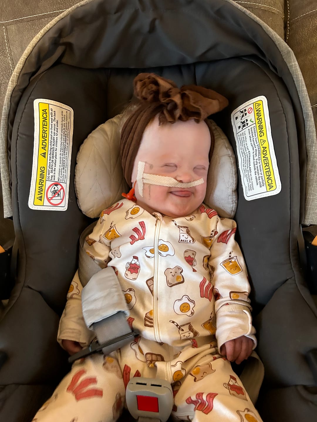 Customer photo review of Ruffled Headband- Brown