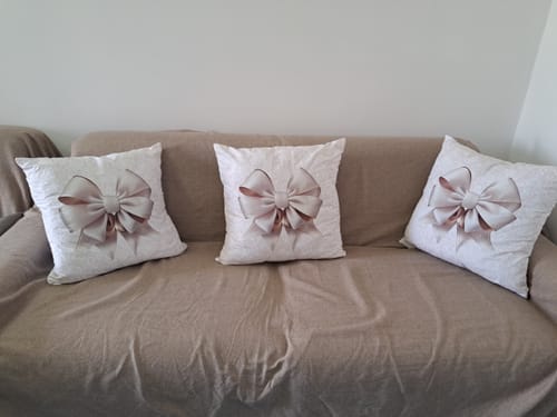 Customer photo review of Cuscini, Copricuscini Divano, Cuscini Arredo in Stampa Digitale Fiocco Beige