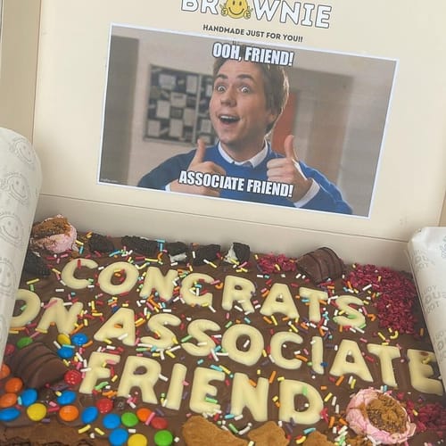 Customer photo review of Mega custom message loaded brownie