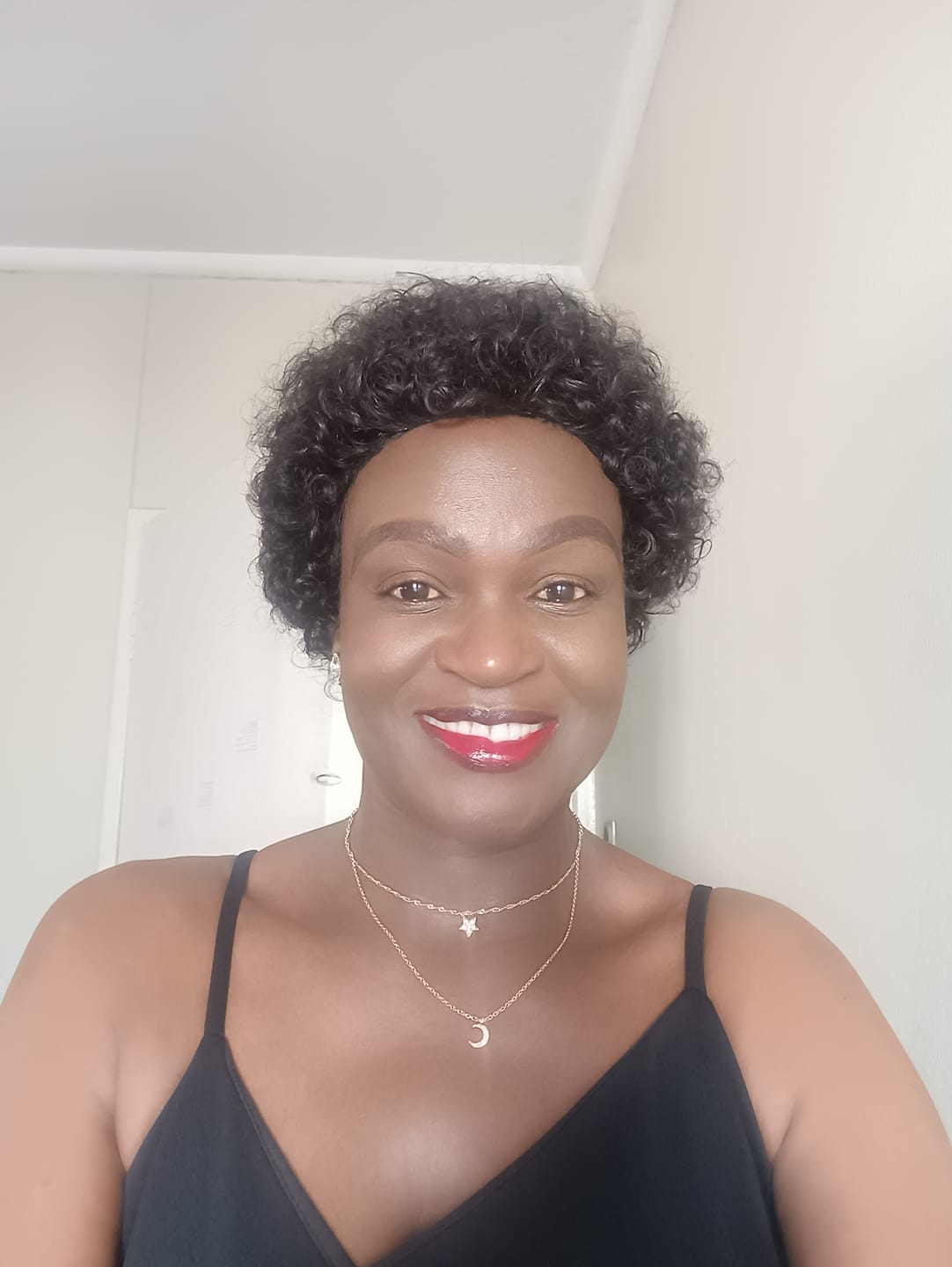 Customer photo review of Brazilian Curly Afro full Cap 8"