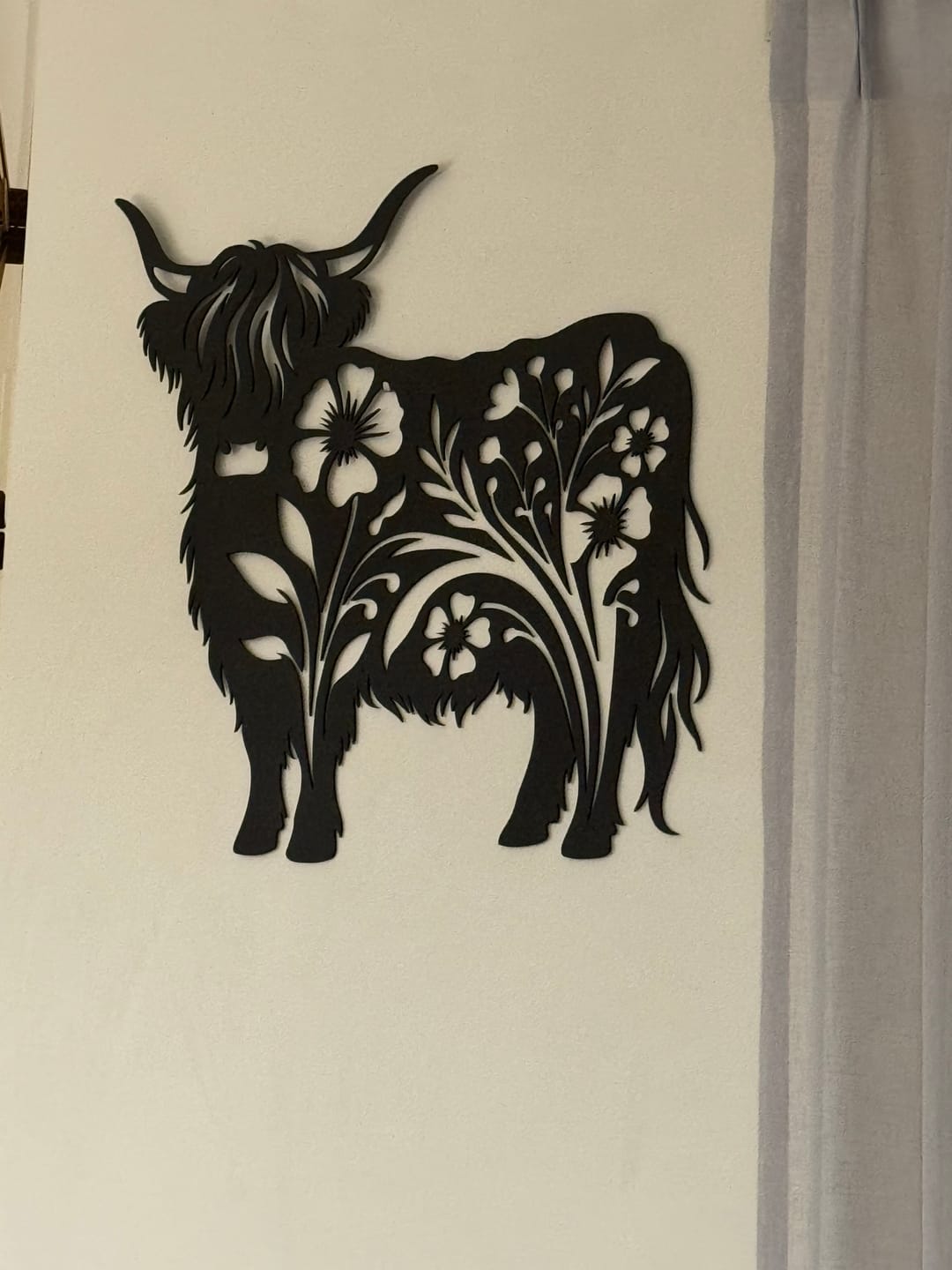 Customer photo review of Floral Highland Cow
