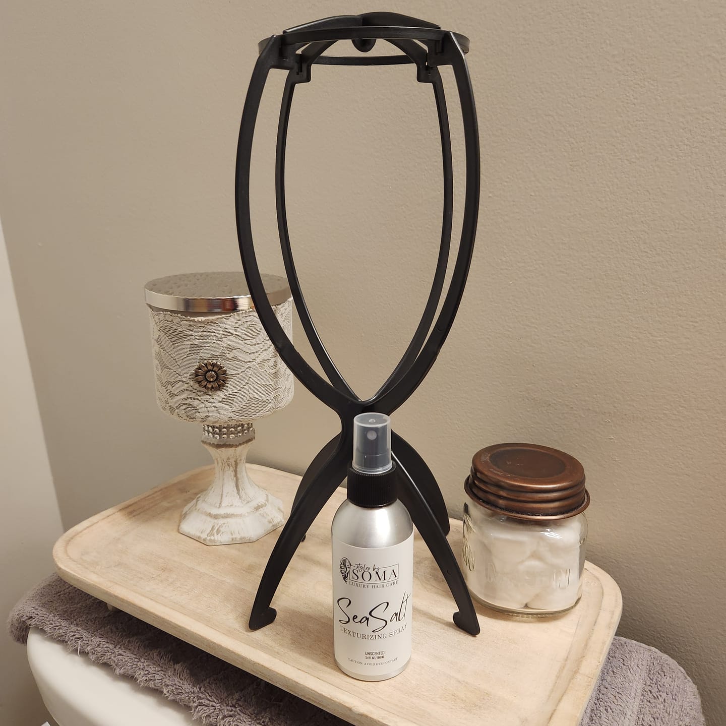 Customer photo review of WIG DRYING STAND