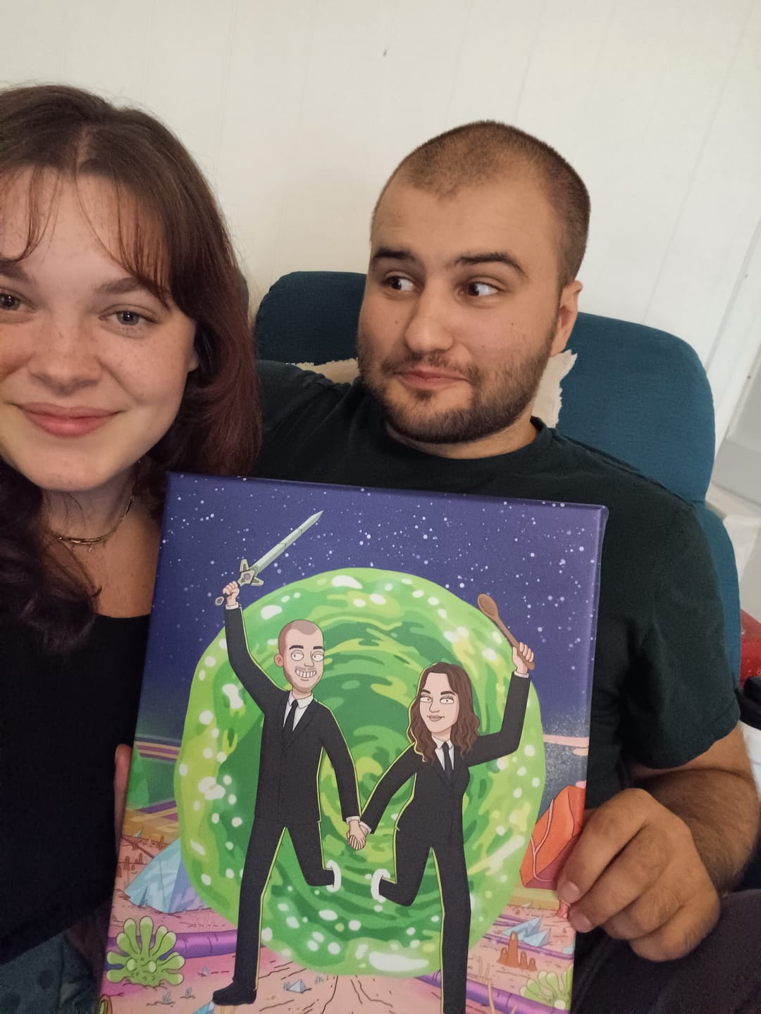 Customer photo review of 'Rick and Morty' Custom Portrait