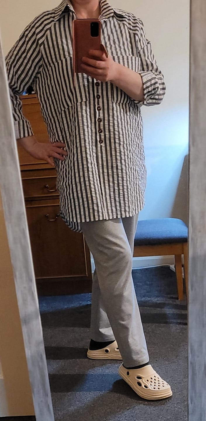 Customer photo review of Wide Stripes Seersucker Fabric