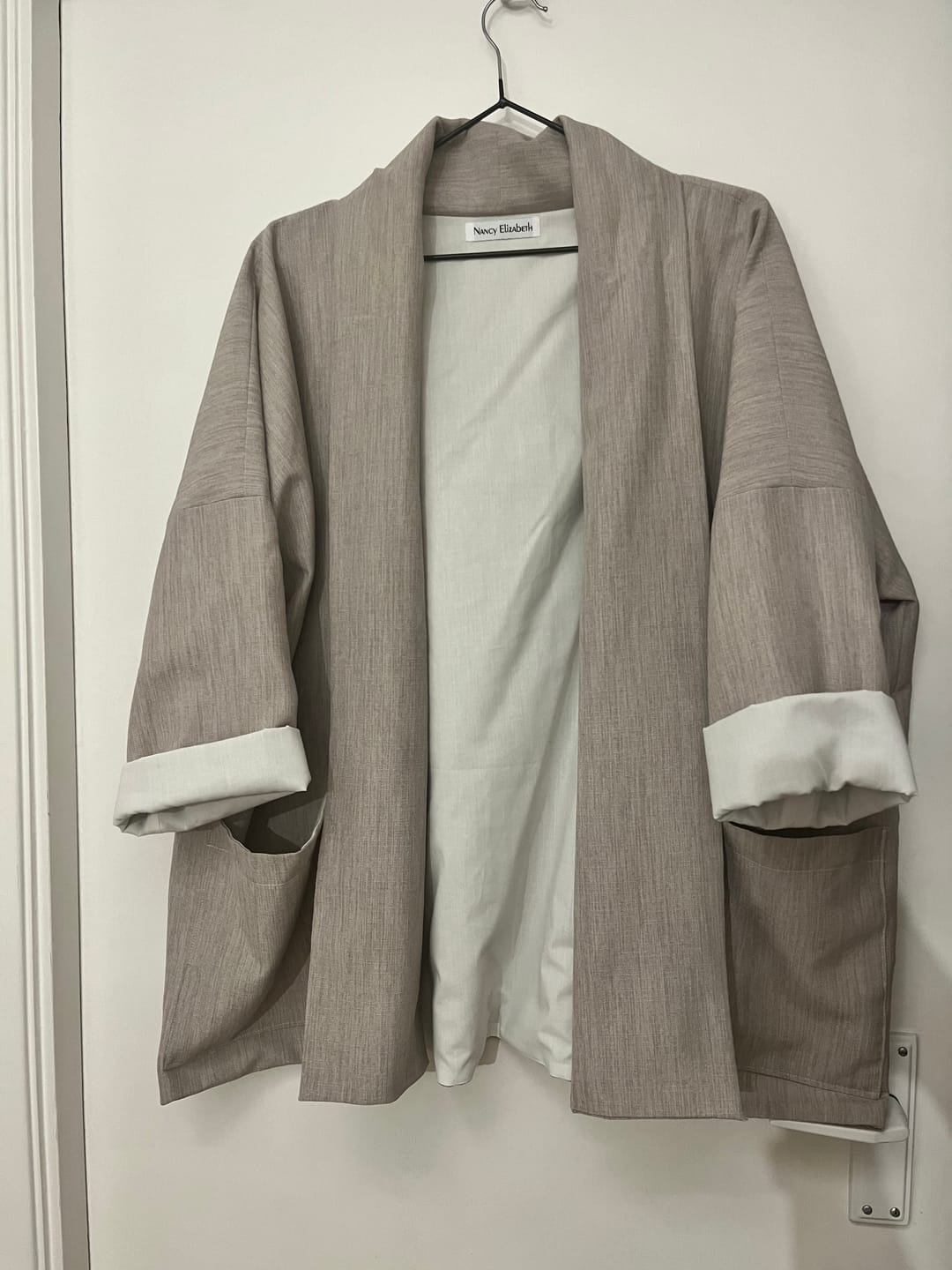 Customer photo review of Linen Look Suiting Fabric
