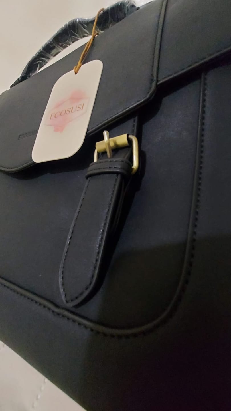 Customer photo review of Julie Vintage Vegan Briefcase