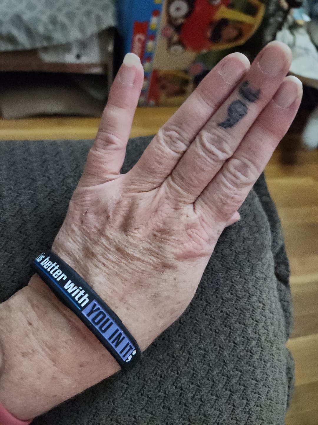 Customer photo review of You Belong Here - Silicone Bracelet