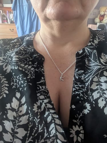 Customer photo review of Molto Initial Charm Pendants