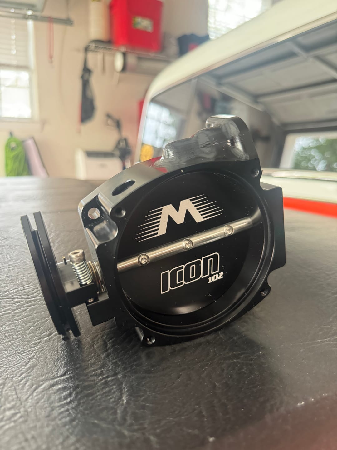 Customer photo review of ICON 102/105mm Cable Drive Throttle Body (Black) w/ Interchangeable Connection