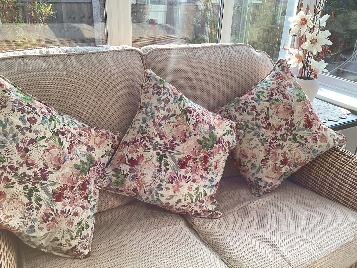 Customer photo review of Painted Meadow Tapestry Fabric