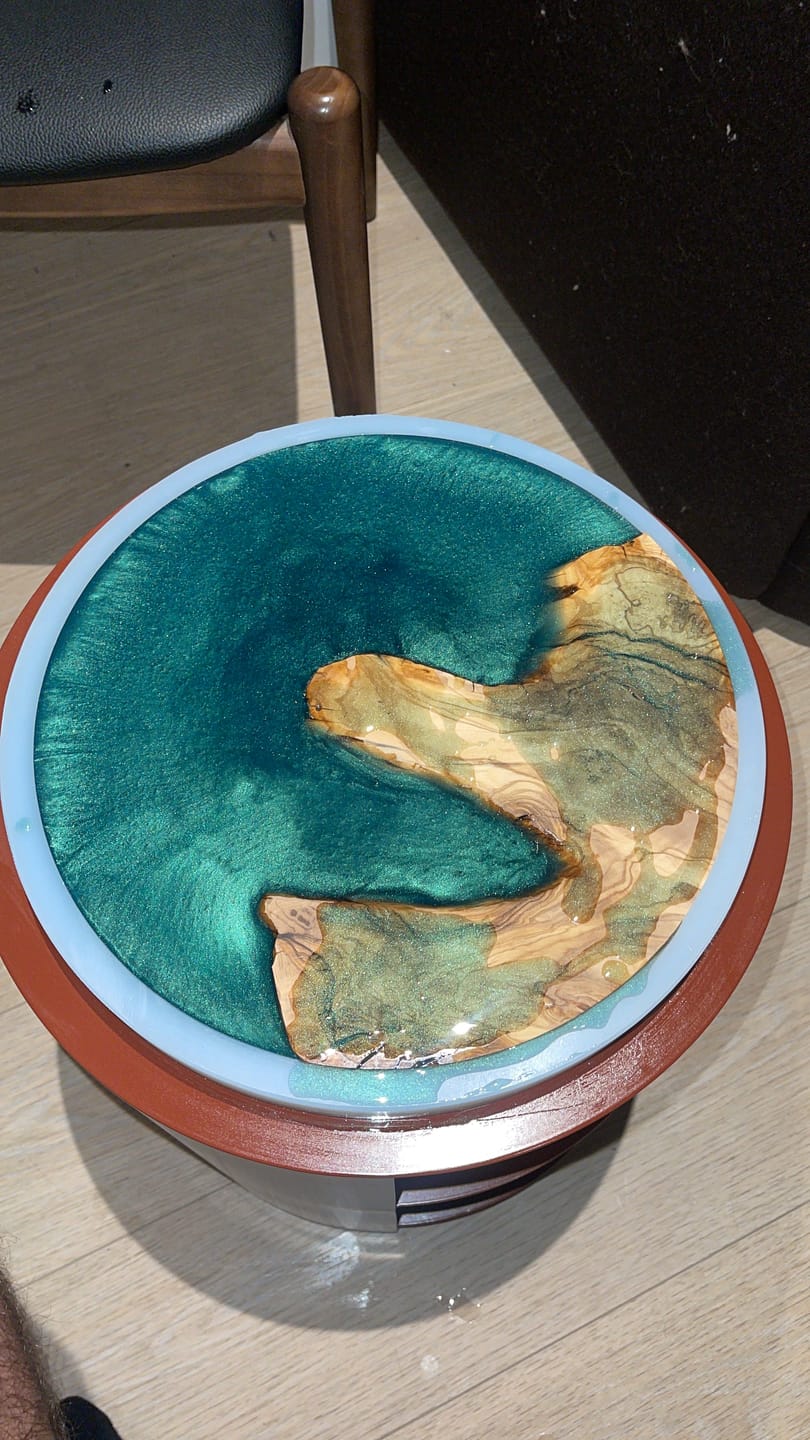 Customer photo review of 12x1" Round Silicone Mold For Epoxy Resin - 12" Circle Mold