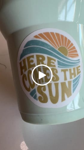 Customer video review of Be Kind, It's Free Positivity Lettering Sticker
