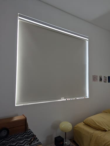 Customer photo review of Keego Classic No Drill Roller Shades Cordless, 100% Full Blackout