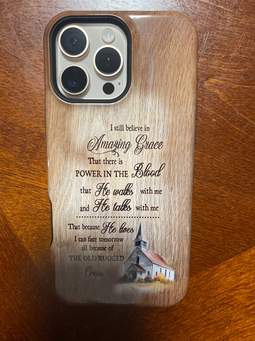 Customer photo review of I Still Believe In Amazing Grace Phone Case