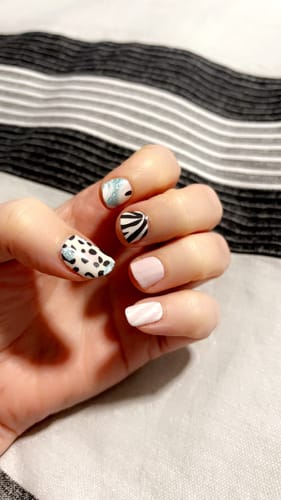 Customer photo review of Animal Style | Nail Polish Wraps