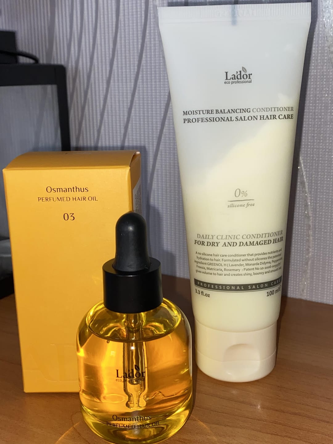 Customer photo review of Mitrinošs balzams matiem bez silikona Lador Moisture Balancing Conditioner
