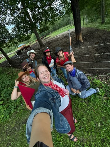 Customer photo review of Wild West Cowboy Murder Mystery Host Your Own Game Kit