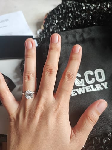 Customer photo review of Oval Engagement Ring