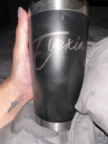 Customer photo review of Bundle (6) Custom Laser Engraved - 20oz Tumblers
