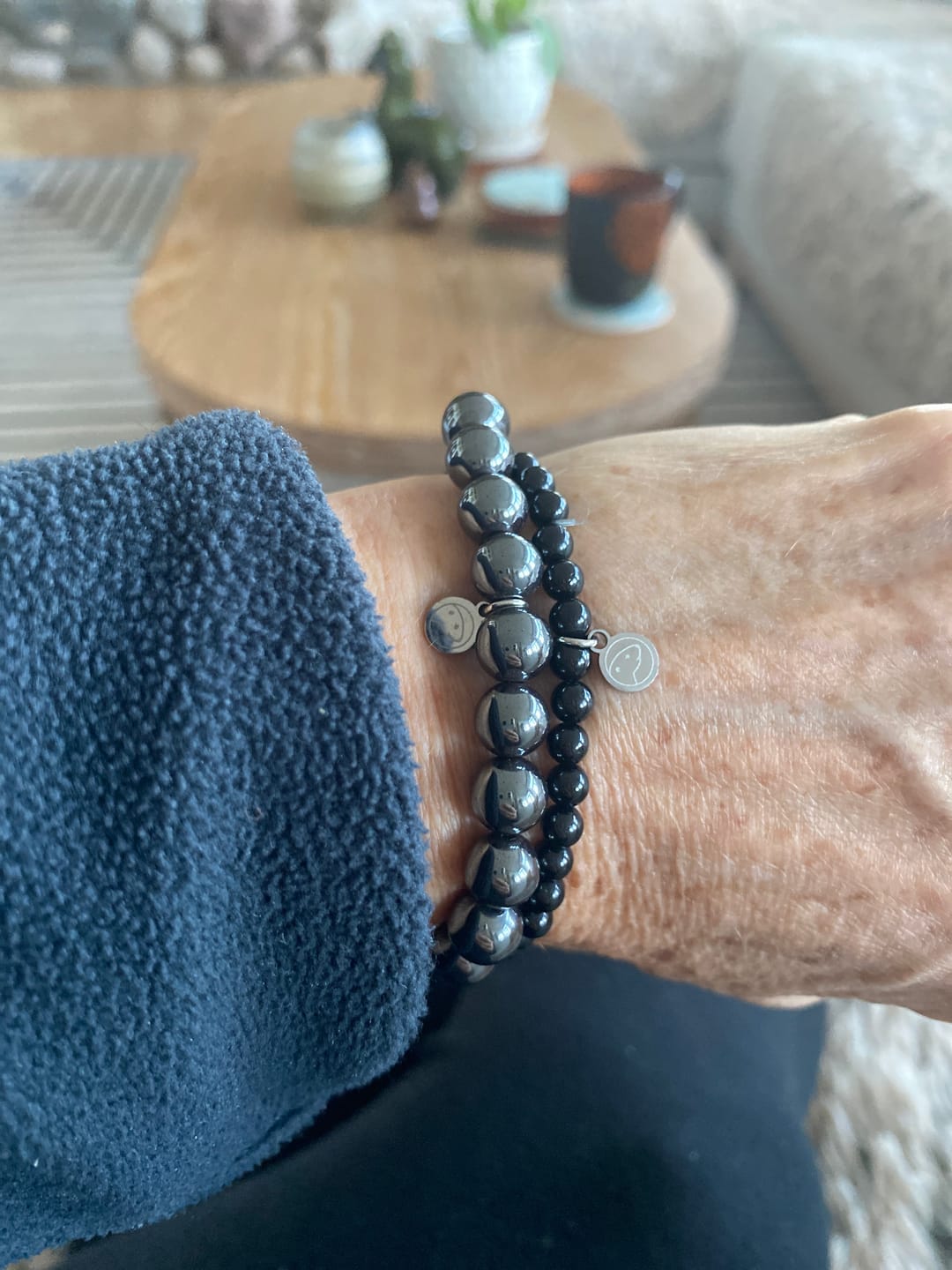 Customer photo review of Hematite Bracelet