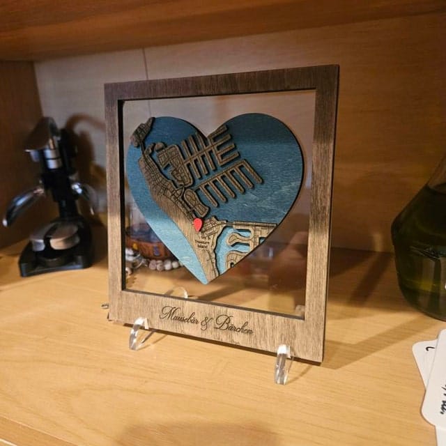 Customer photo review of Where It All Began 3D Wooden Location/City Map