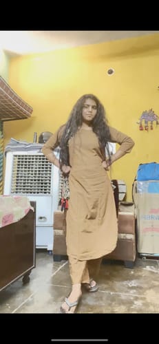 Customer photo review of Cloud Shade Cotton Kurti Set(Brownish Tone)