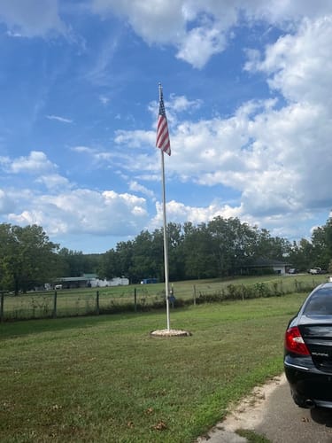 Customer photo review of Heavy Duty American Flag - Outdoor Nylon - Made In USA
