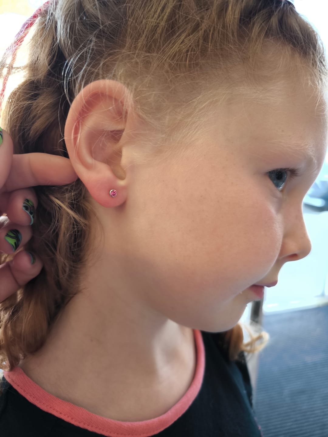 Customer photo review of Child Ear Piercing Appointment  - Lobe