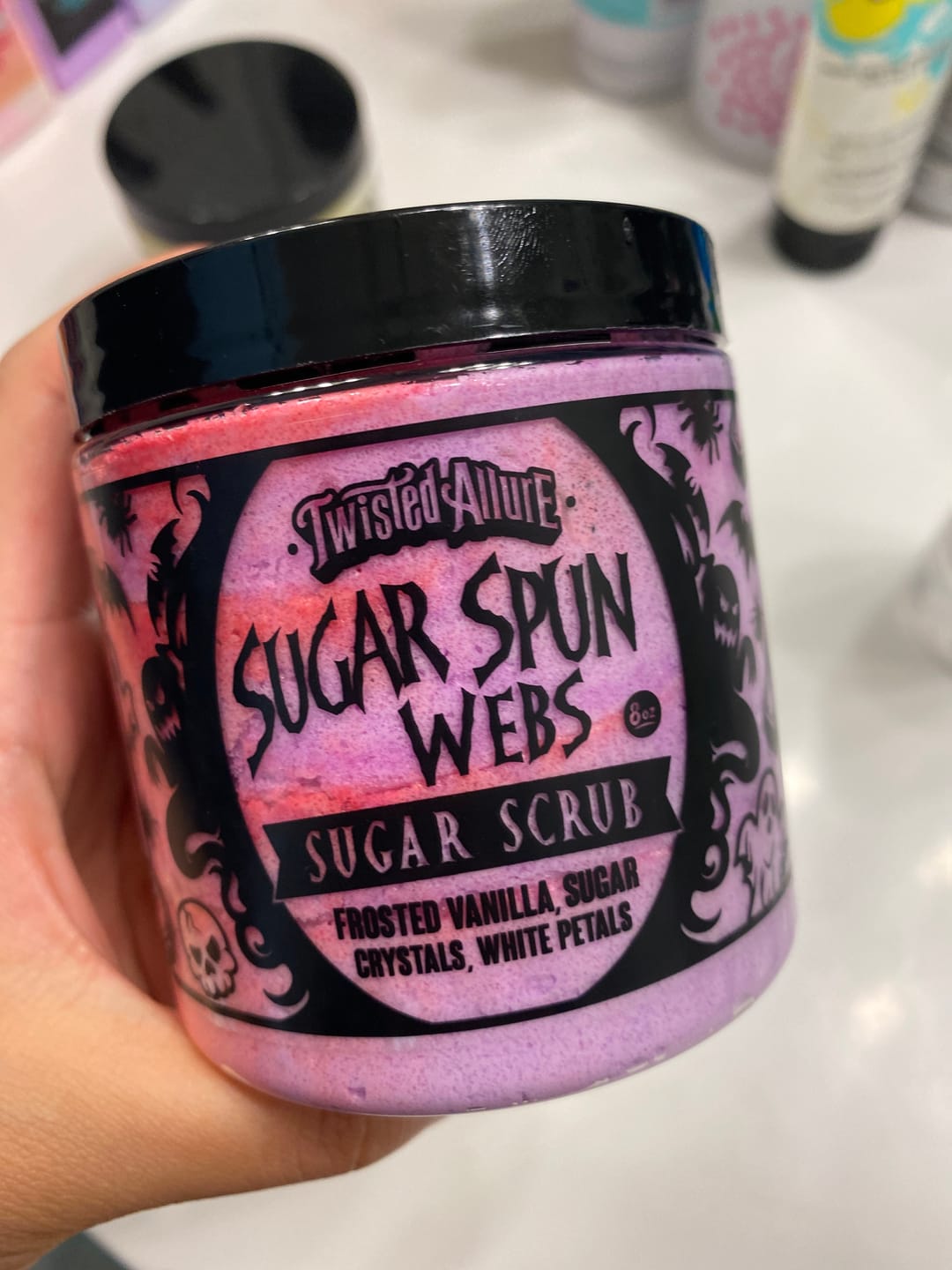 Customer photo review of Sugar Spun Webs Sugar Scrub