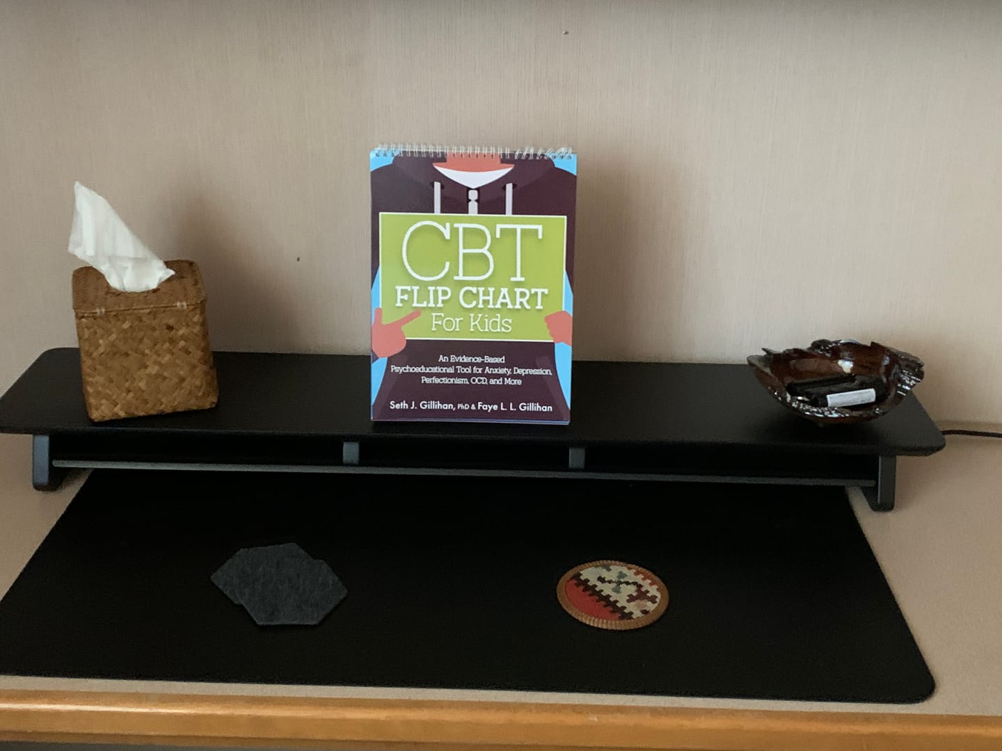 Customer photo review of Monitor stand with shelf