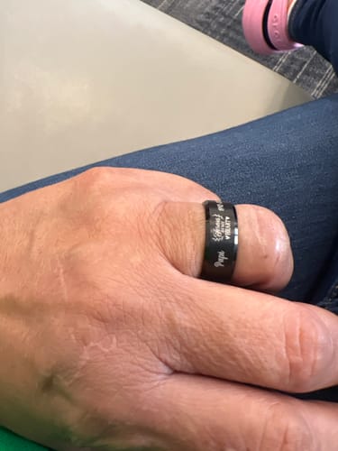 Customer photo review of Personalized in loving memory keepsake Ring