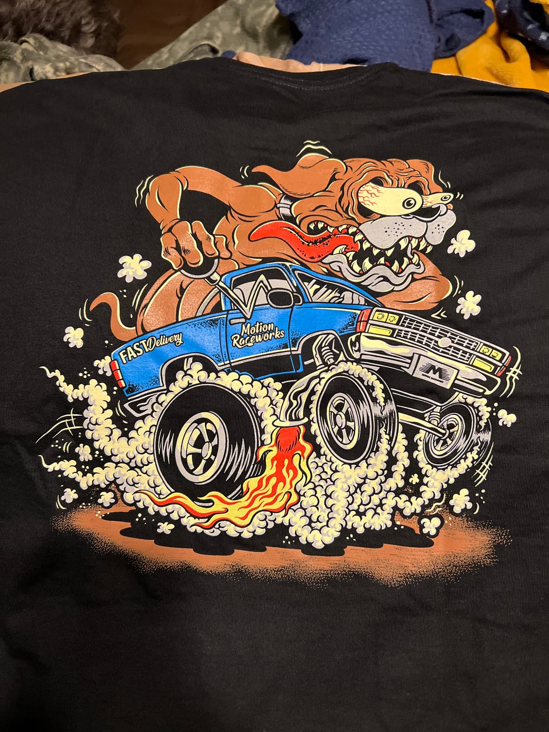 Customer photo review of Hotrod OBS Truck BoxerFink Shirt