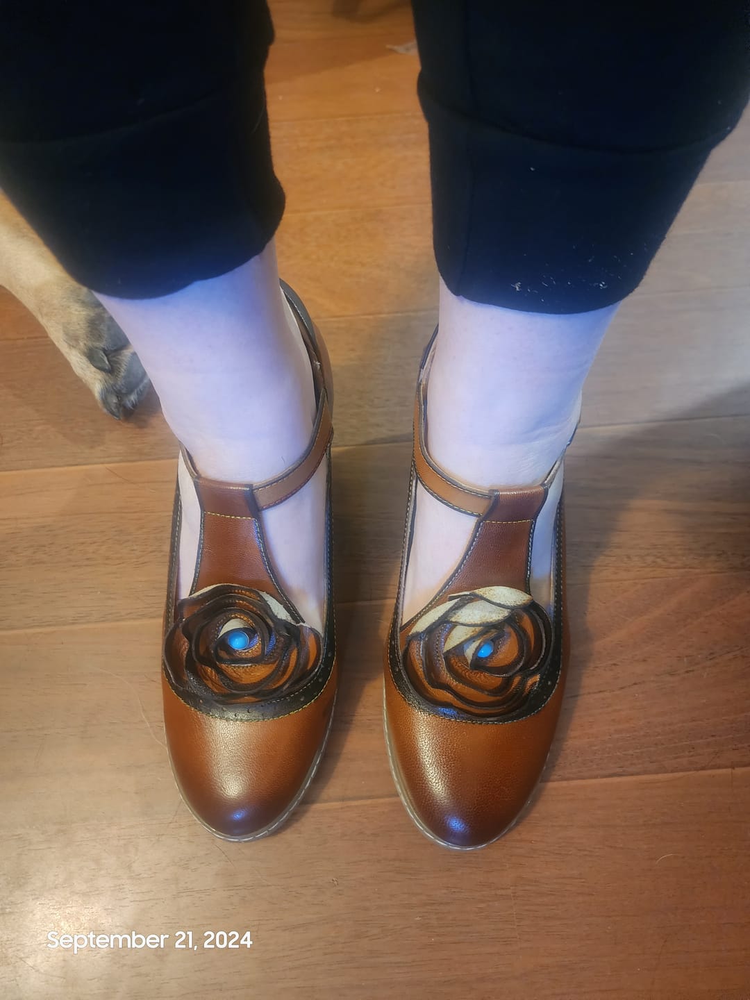 Customer photo review of Retro Leather Grace Adjustable Belt Pumps