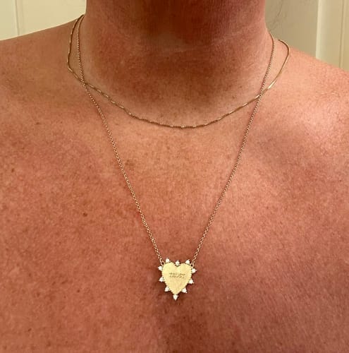Customer photo review of Heart of Trust Necklace - Gold